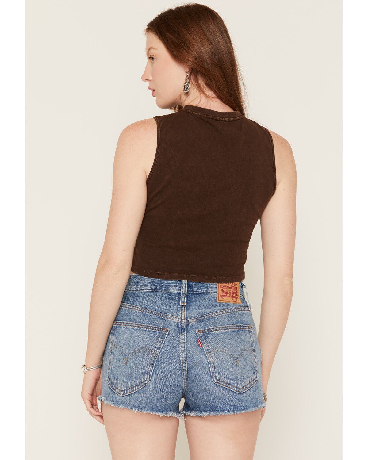 Image #4 - Affliction Women's Rock Rodeo Sleeveless Tank Top, Brown, hi-res