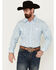 Image #1 - Panhandle Select Men's Paisley Print Long Sleeve Snap Western Shirt - Tall, Light Blue, hi-res