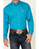 Image #3 - Cinch Men's Solid Long Sleeve Button-Down Western Shirt, Teal, hi-res
