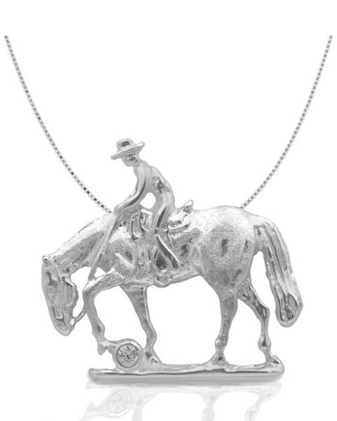 Kelly Herd Women's Silver Trail Horse Pendant Necklace, No Color, hi-res