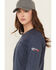 Image #2 - Ariat Women's FR Air Crew Long Sleeve Work Tee, Navy, hi-res