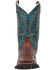 Image #4 - Laredo Men's Two-Tone Saddle Vamp Western Boot - Square Toe, Rust Copper, hi-res