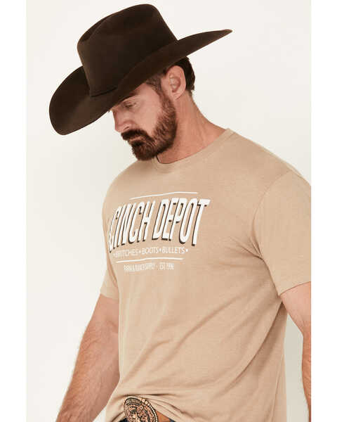 Image #2 - Cinch Men's Depot Short Sleeve Graphic T-Shirt, Sand, hi-res