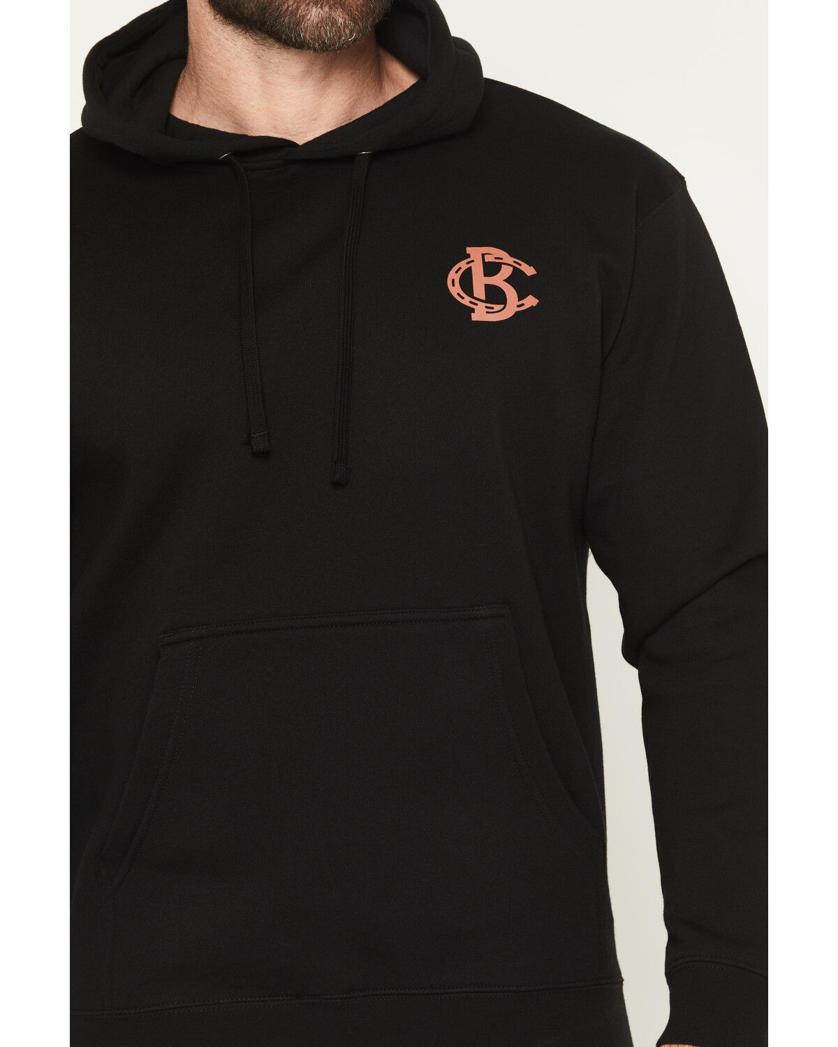 Image #4 - Bucking Chutes Men's Barrel Bettie Graphic Hooded Sweatshirt, Black, hi-res