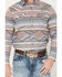 Image #3 - Cody James Men's Mountain Ranger Southwestern Striped Long Sleeve Snap Western Shirt, Burgundy, hi-res