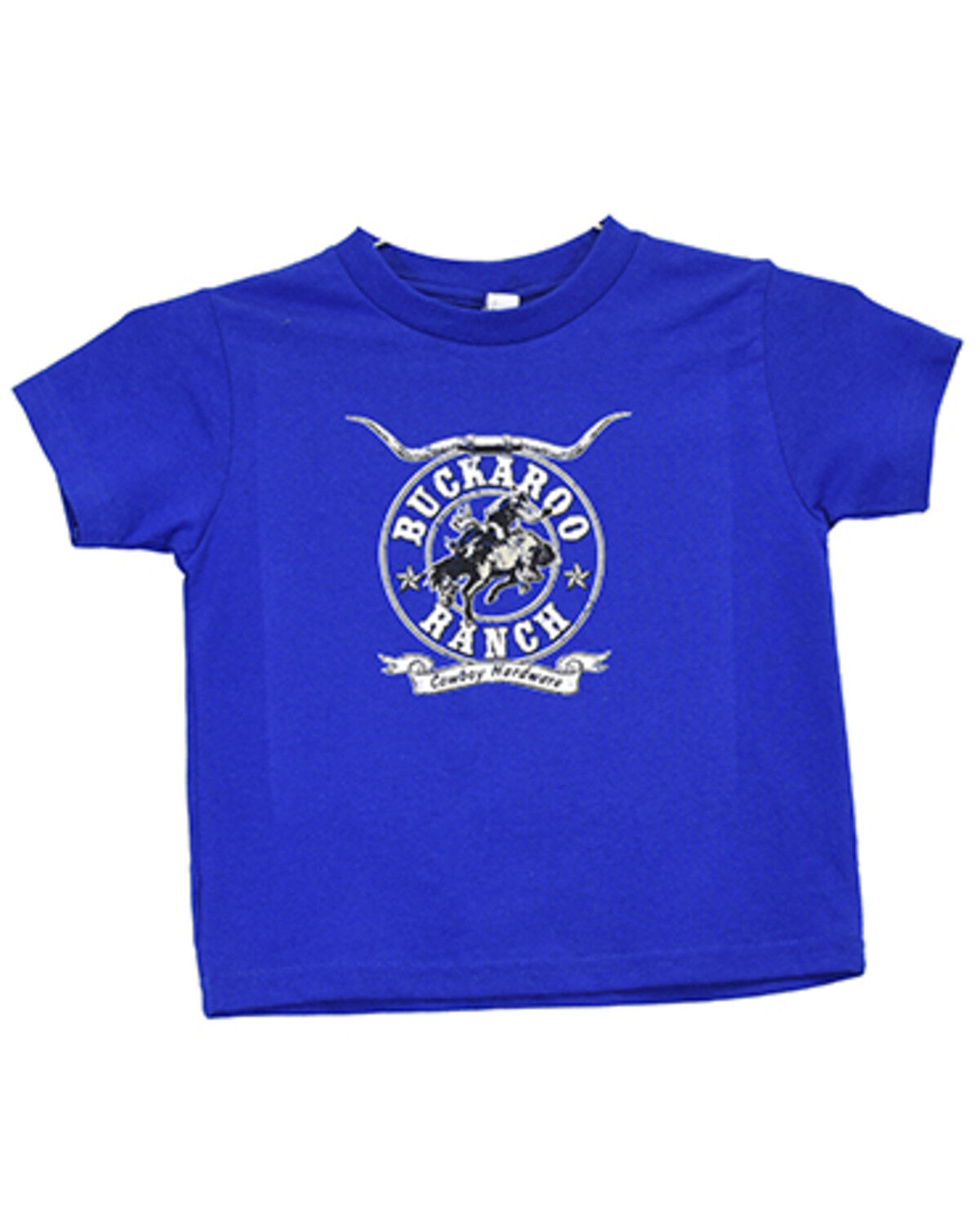Image #1 - Cowboy Hardware Toddler Boys' Buckaroo Ranch Short Sleeve Graphic T-Shirt, Blue, hi-res