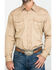 Image #4 - Wrangler Retro Men's Tan Solid Long Sleeve Western Shirt - Tall , Tan, hi-res