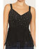 Image #4 - Idyllwind Women's Fringe Sequin Sleeveless Tank Top, Black, hi-res