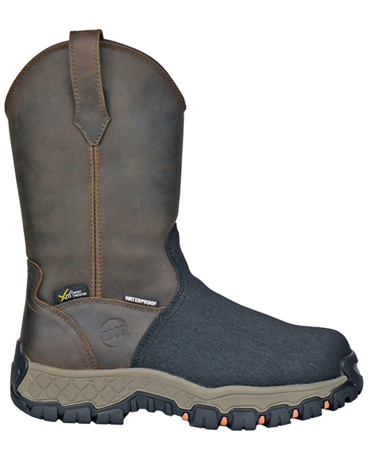 Image #2 - Hoss Men's 11" Recon Waterproof Metguard Wellington Work Boots - Composite Toe, Brown, hi-res