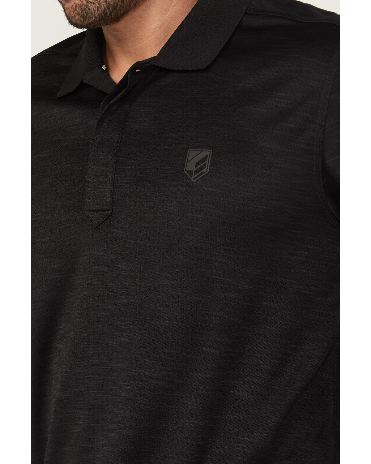 Image #3 - RANK 45® Men's Heeler Solid Short Sleeve Polo, Black, hi-res