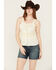 Image #1 - Angie Women's Crochet Tank Top, Ivory, hi-res