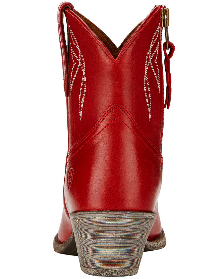 Ariat Women's Darlin Booties - Medium Toe , Red, hi-res