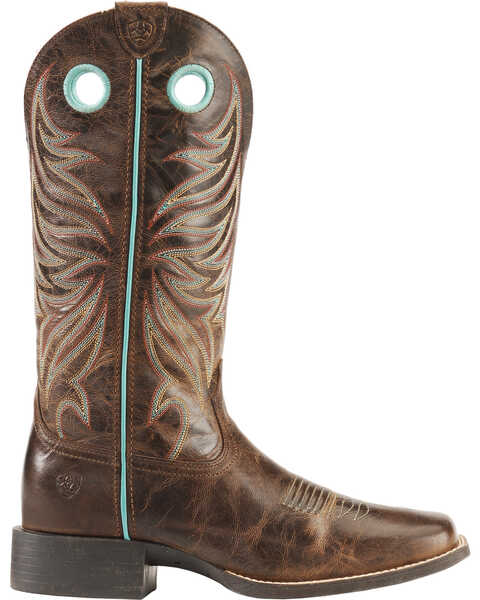 Image #2 - Ariat Women's Round Up Ryder Western Boots - Broad Square Toe , Brown, hi-res