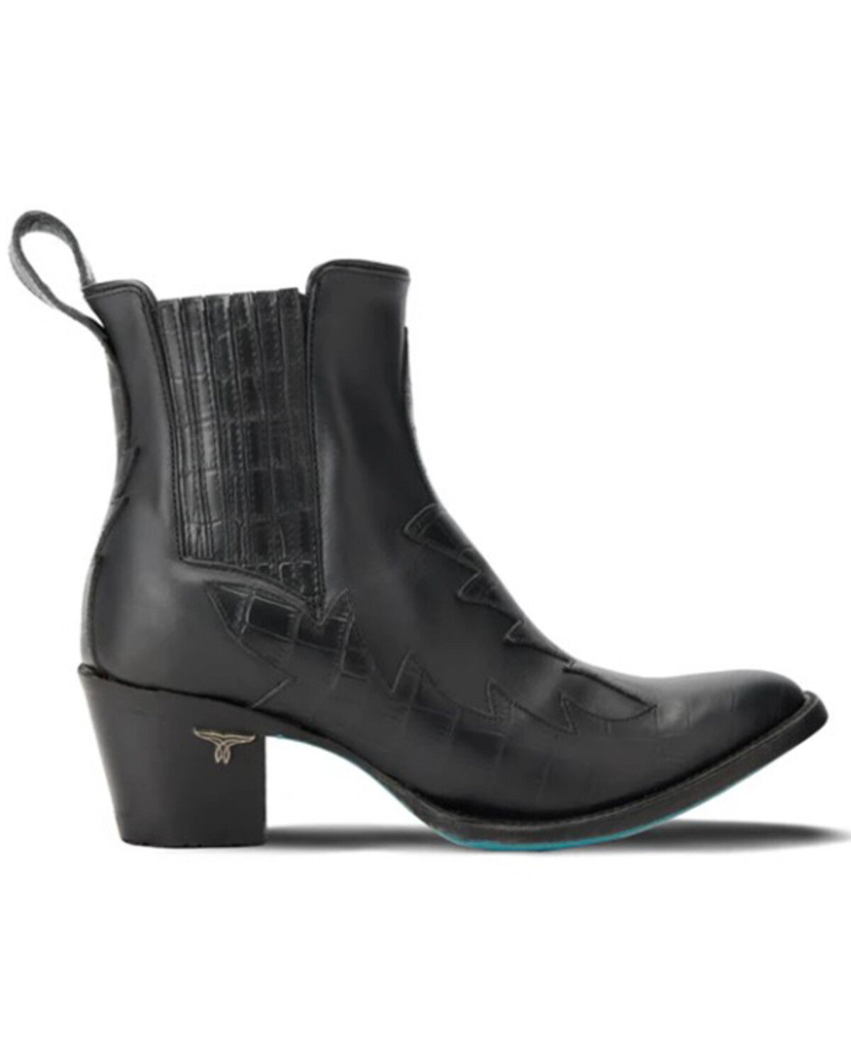 Image #2 - Lane Women's Western Chelsea Booties - Round Toe, Jet Black, hi-res