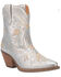 Image #1 - Dingo Women's Primrose Western Booties - Snip Toe, Silver, hi-res