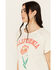 Image #2 - Free People Women's California State Flower Short Sleeve Graphic Tee, Ivory, hi-res