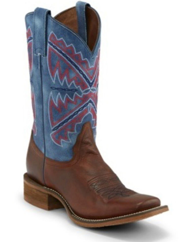 Nocona Women's Naida Blue Western Boots - Square Toe, Blue, hi-res