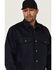 Image #2 - Forge Workwear Men's FR Lightweight Ripstop Vent Long Sleeve Snap Work Shirt, Navy, hi-res
