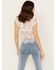 Image #4 - Rock & Roll Denim Women's Paisley Lace Sleeveless Tank, White, hi-res