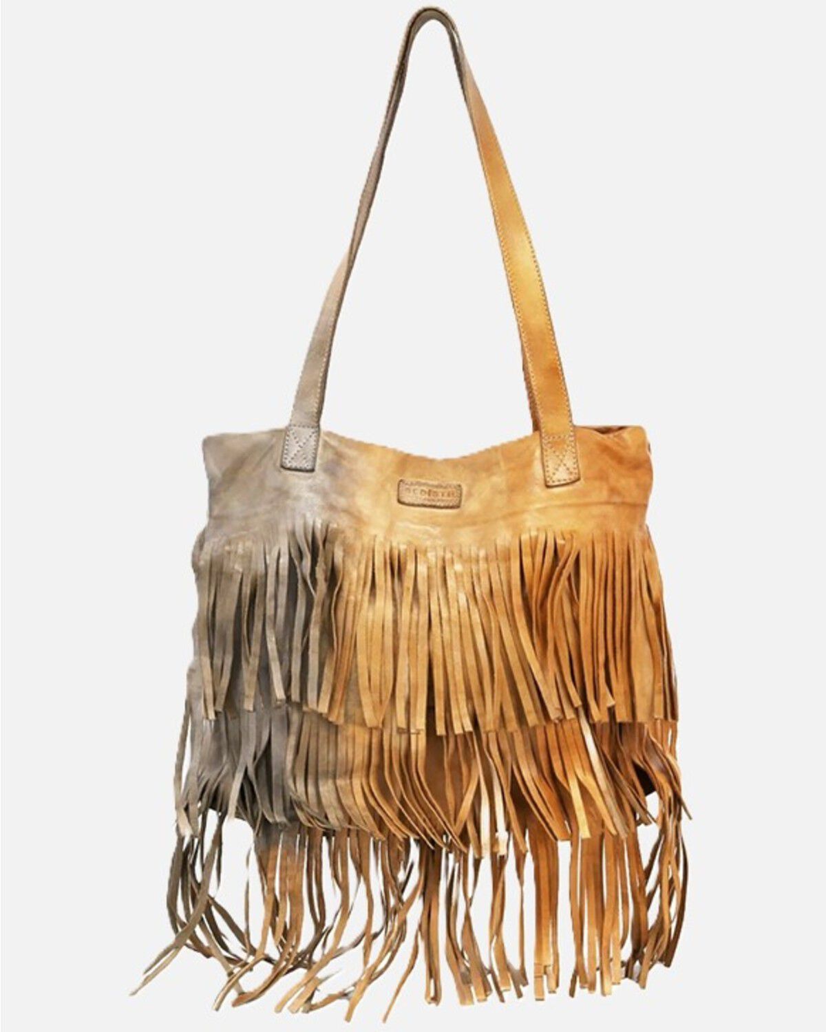 Bed Stu Women's Rimes Fringe Tote, Tan, hi-res