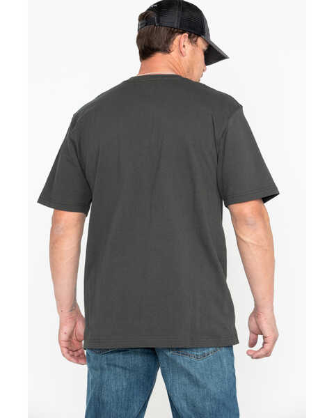 Carhartt Men's Loose Fit Heavyweight Logo Pocket Work T-Shirt - Big & Tall, Bark, hi-res