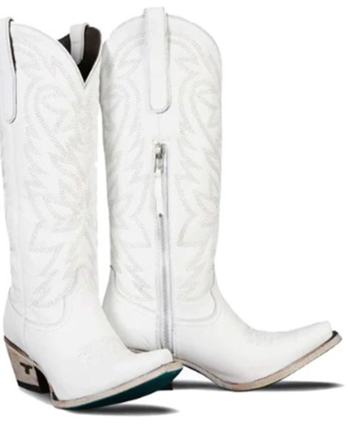 Image #1 - Lane Women's Smokeshow Tall Western Boots - Snip Toe, White, hi-res
