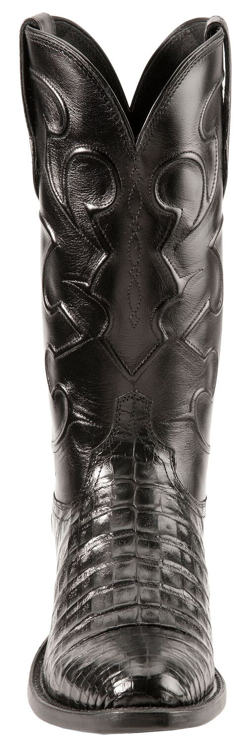 Image #4 - Lucchese Handmade 1883 Exotic Crocodile Belly Cowboy Boots - Round Toe, Black, hi-res