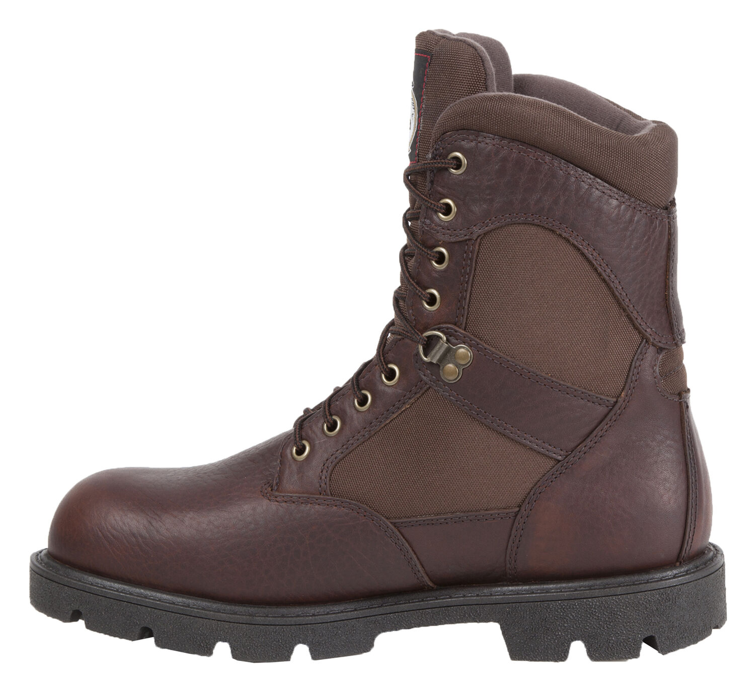Image #8 - Georgia Boot Men's Homeland Waterproof Work Boots - Steel Toe, Brown, hi-res