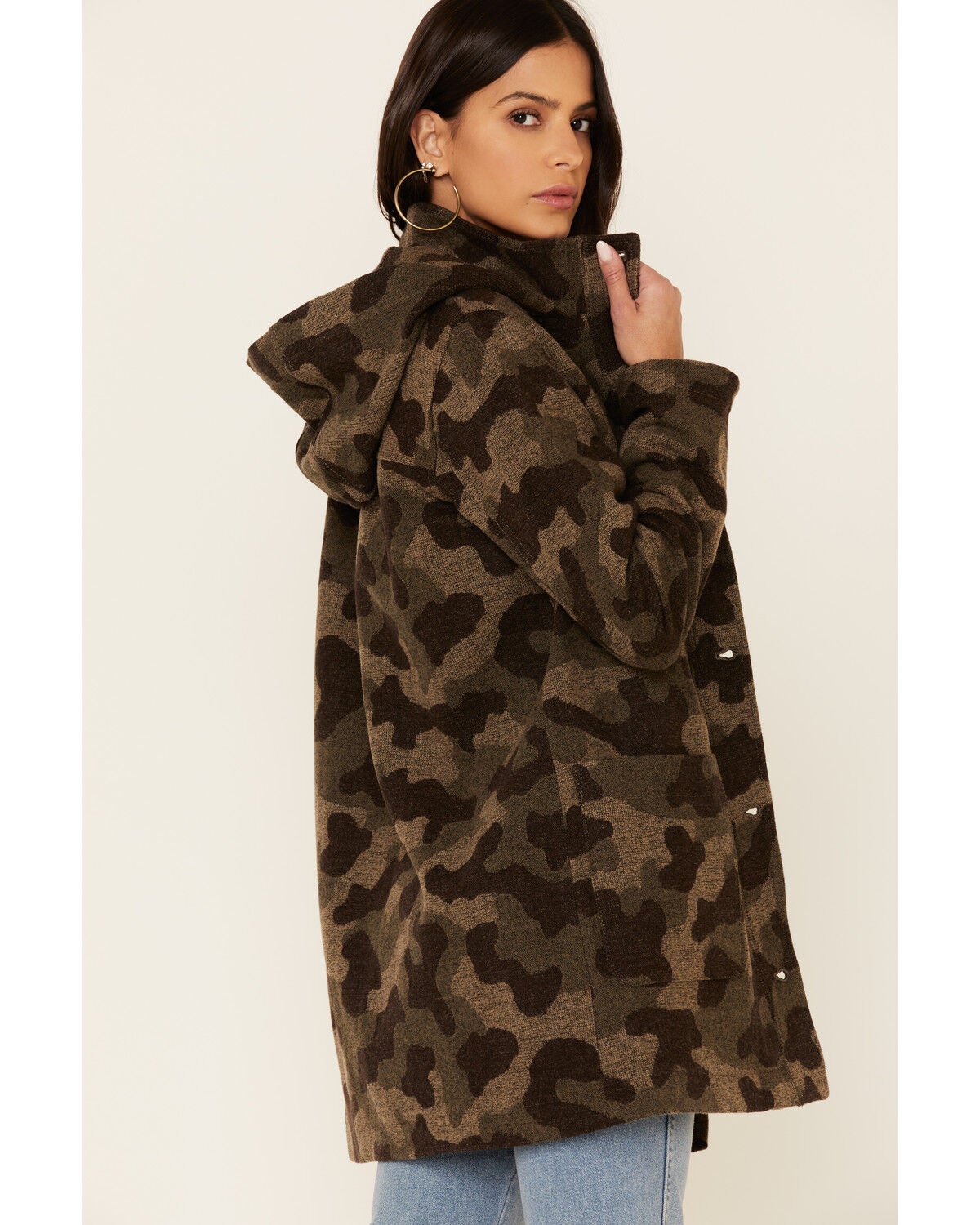 Image #5 - Pendleton Women's Multi Camo Wool Hooded Parka Jacket , , hi-res