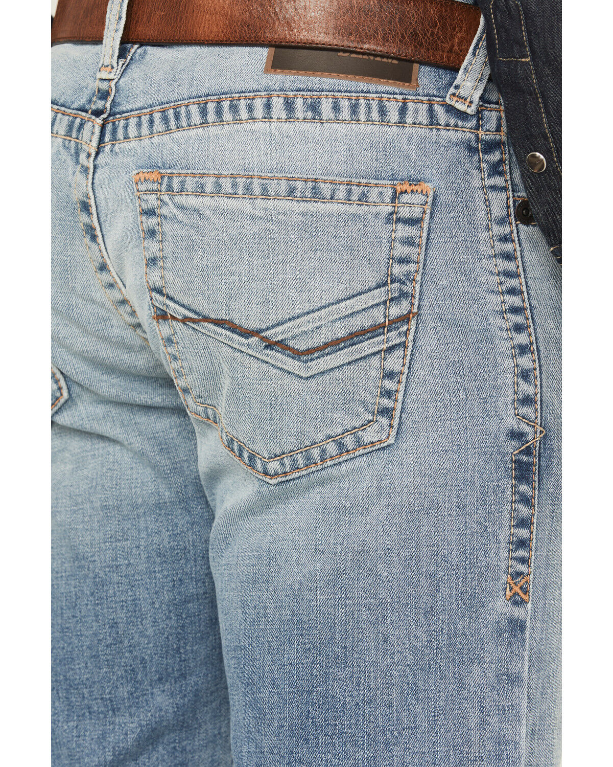 Image #4 - Ariat Men's M7 Cade Tustin Light Wash Slim Straight Stretch Denim Jeans, Light Wash, hi-res