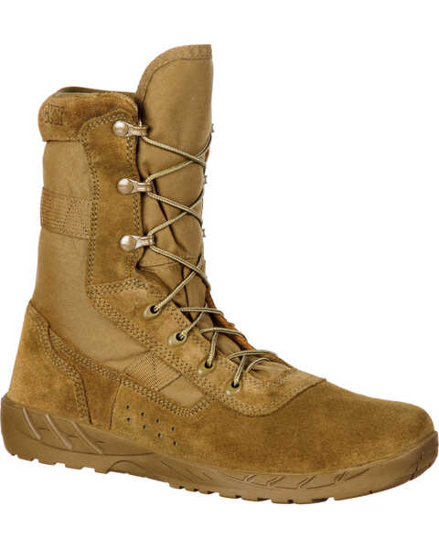 Rocky Men's C7 CXT Lightweight Commercial Military Boot - Round Toe, Brown, hi-res
