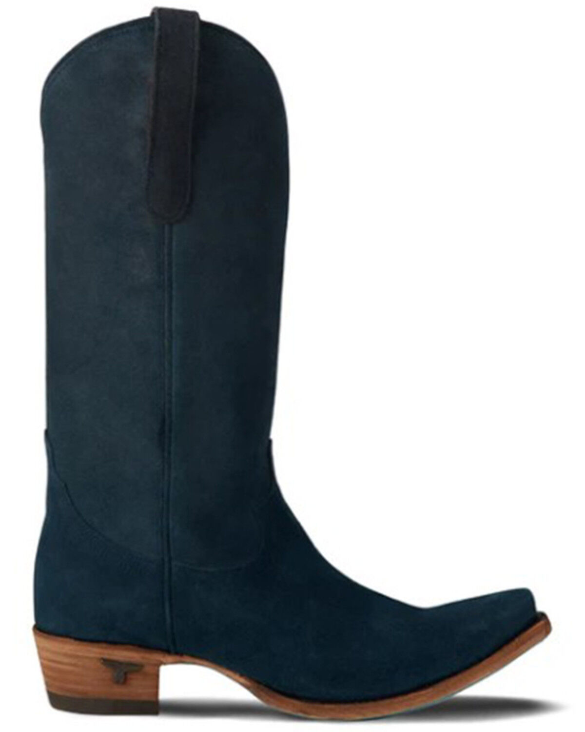 Image #2 - Lane Women's Emma Jane Suede Tall Western Boots - Snip Toe, Navy, hi-res