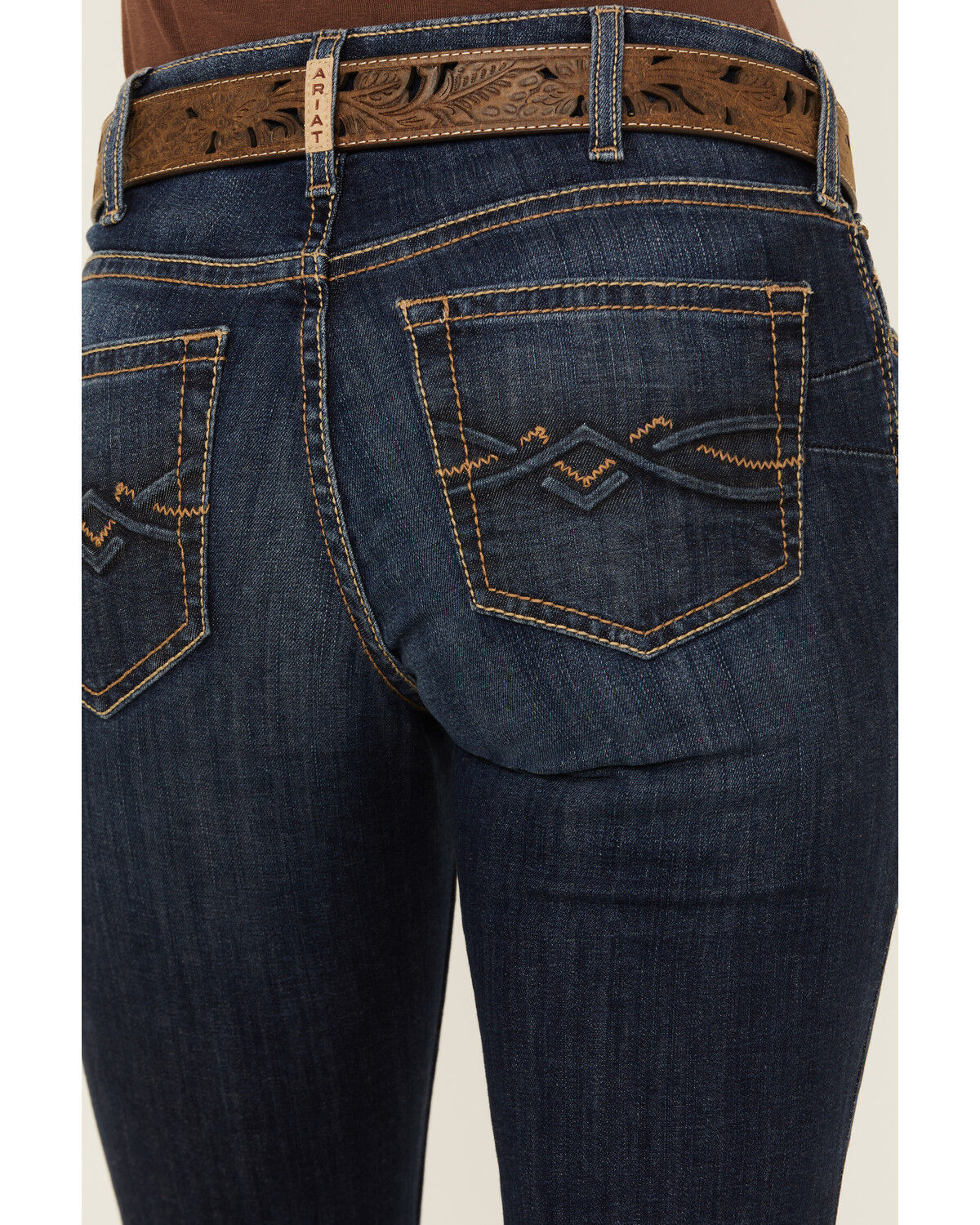 Image #2 - Ariat Women's Desiree Dark Wash Perfect Rise Bootcut Stretch Denim Jeans, Dark Wash, hi-res