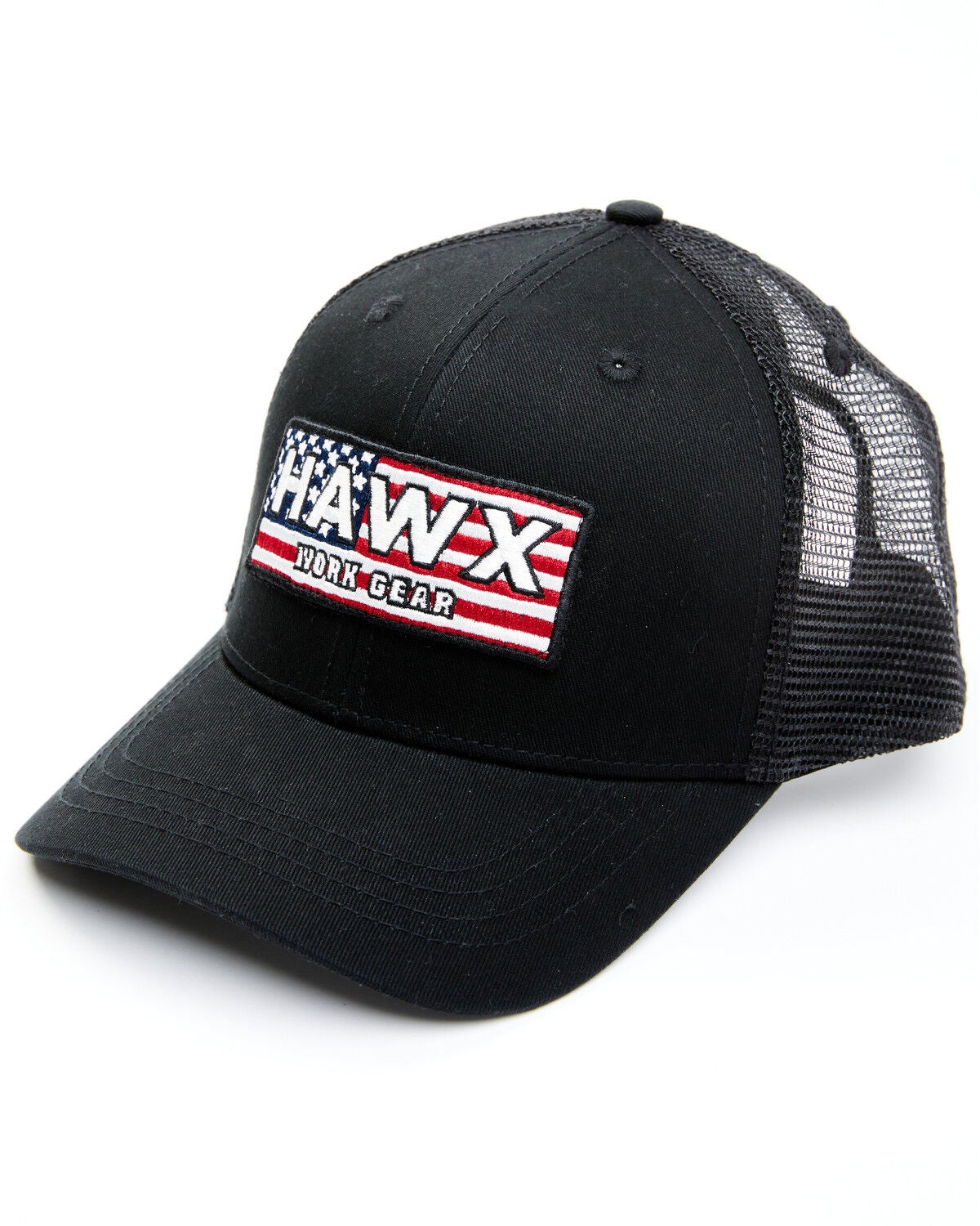 Hawx Men's American Flag Patch Ball Cap, Black, hi-res