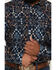 Image #3 - RANK 45&reg; Men's Rodeo Tech 2.0 Everglades Southwestern Print Long Sleeve Snap Stretch Performance Shirt, Navy, hi-res