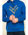 Image #4 - Hawx Men's Tech Logo Hooded Work Sweatshirt, Blue, hi-res