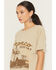 Image #2 - Merch Traffic Women's Bronco Country Short Sleeve Graphic Tee, Tan, hi-res