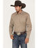 Image #1 - Gibson Men's Monitor Print Long Sleeve Button-Down Western Shirt, Black, hi-res