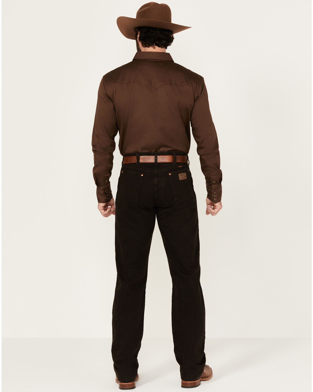 Image #3 - Wrangler Men's 13MWZ Cowboy Cut Original Fit Denim Jeans, Brown, hi-res