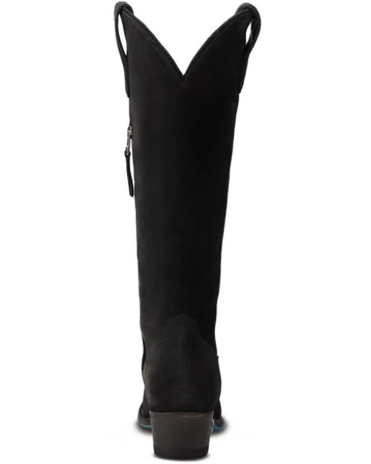 Image #5 - Lane Women's Plain Jane Suede Tall Western Boots - Round Toe, Black, hi-res