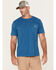 Image #1 - Carhartt Men's Re-Engineered Relaxed Fit Lightweight Short Sleeve Pocket T-Shirt, Dark Blue, hi-res