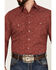 Image #3 - Ely Walker Men's Paisley Print Long Sleeve Pearl Snap Western Shirt , Red, hi-res