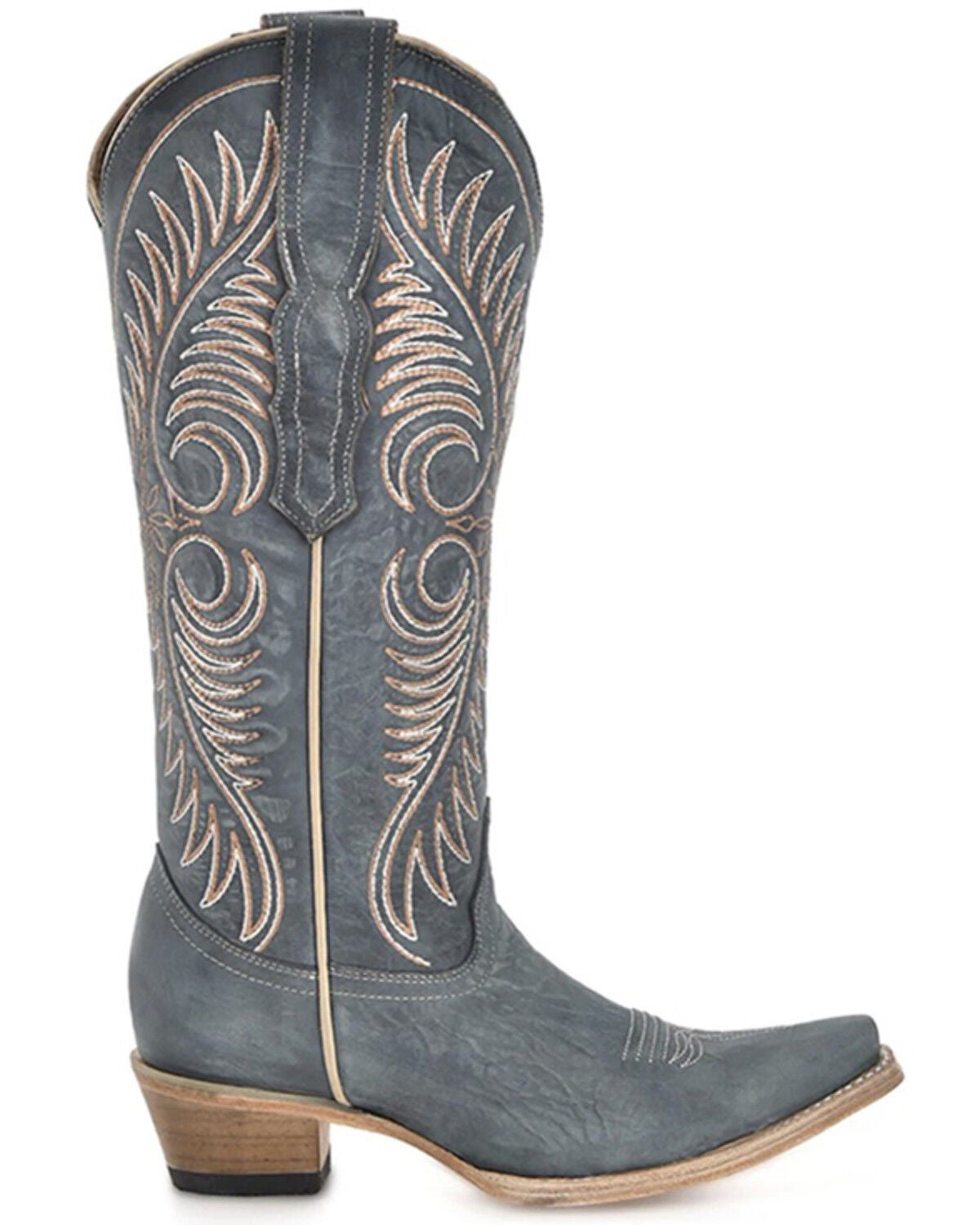 Image #2 - Circle G Women's Tall Western Boots - Snip Toe, Blue, hi-res