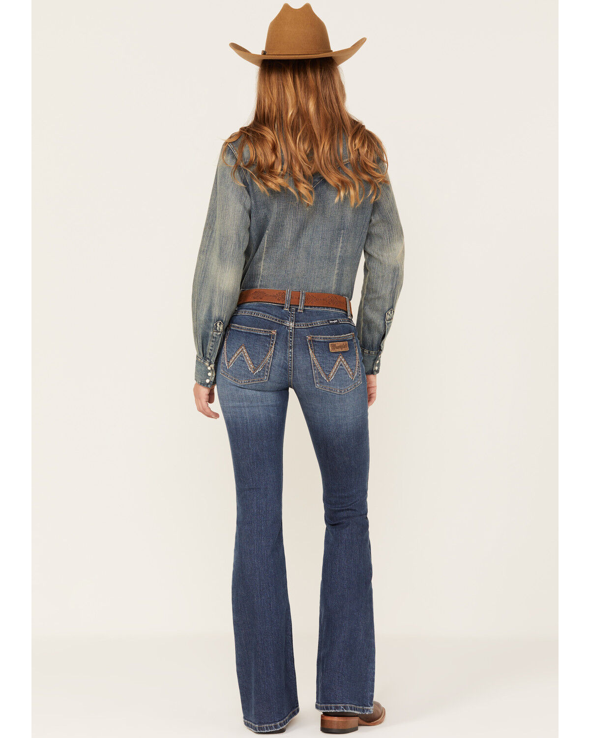 Image #1 - Wrangler Retro Women's Mae Flare Mid Rise Faith Denim Jeans, , hi-res