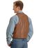 Image #3 - Scully Men's Whipstitch Lamb Leather Vest, Tan, hi-res