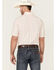 Image #4 - Rough Stock by Panhandle Men's Pinstripe Short Sleeve Button Down Western Shirt , Orange, hi-res