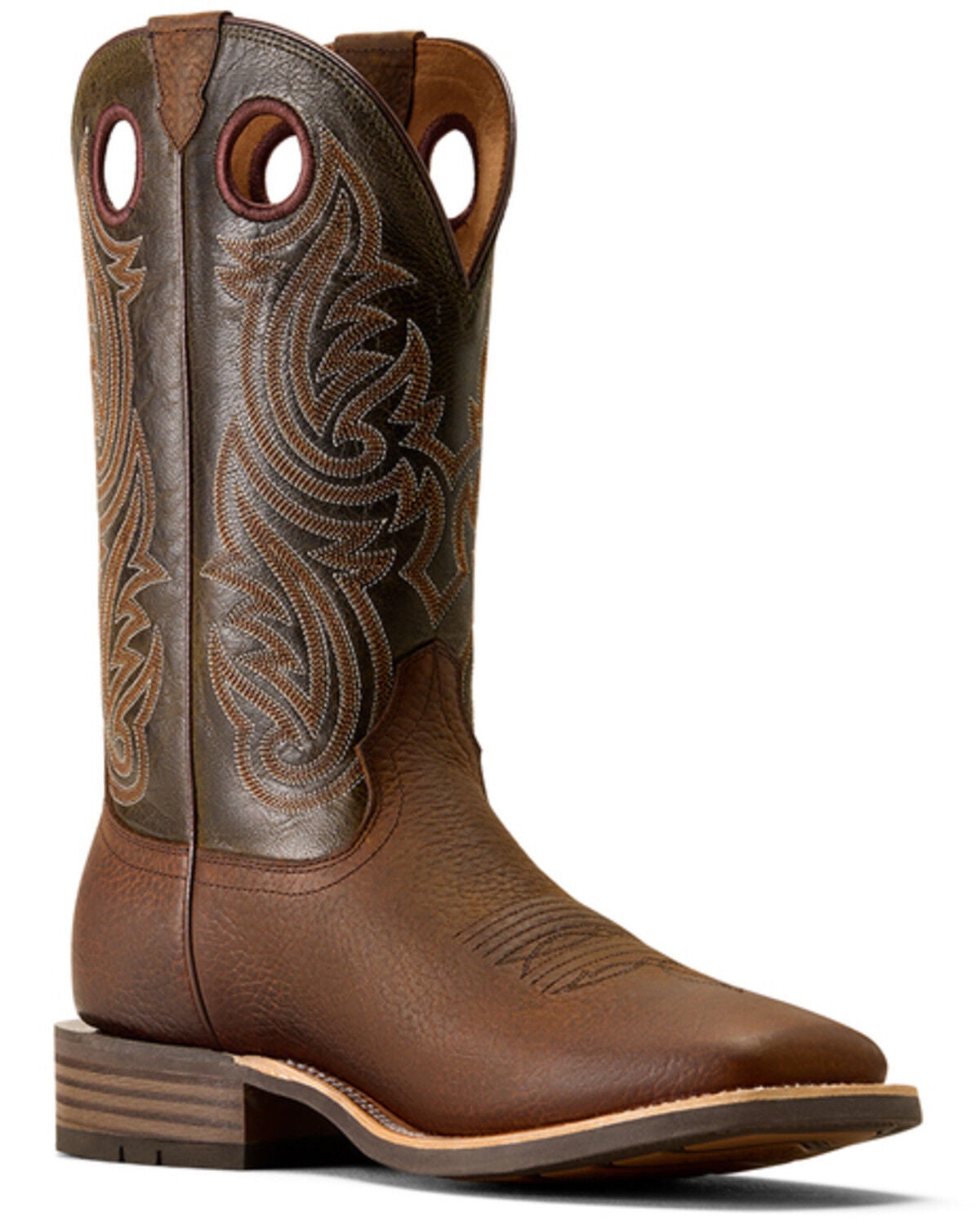 Image #1 - Ariat Men's HIghland Toughstock Performance Western Boots - Broad Square Toe, Brown, hi-res