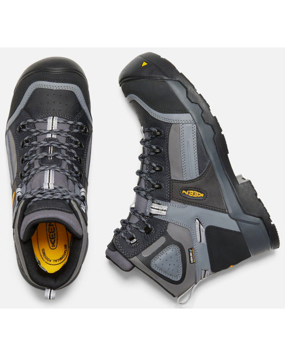 Image #2 - Keen Men's Davenport Waterproof 6" Boots - Composite Toe, Black, hi-res