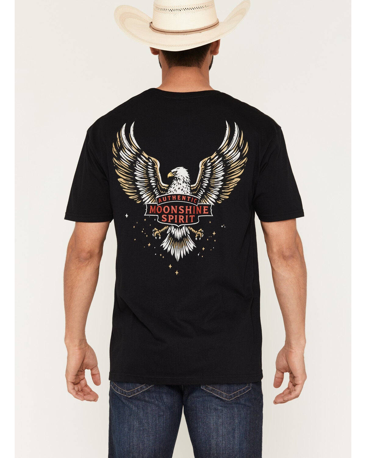Moonshine Spirit&reg; Men's Eagle Icon Short Sleeve Graphic T-Shirt, Black, hi-res