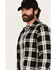 Image #2 - Brothers and Sons Men's Newton Plaid Print Long Sleeve Button-Down Western Shirt, Black, hi-res